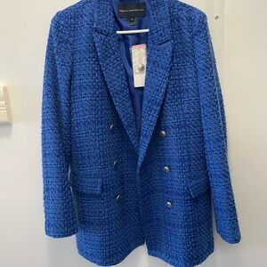 French Connection Royal Blue Tweed Jacket